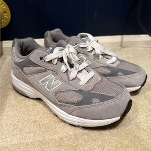 New Balance Gray and White Athletic Shoes